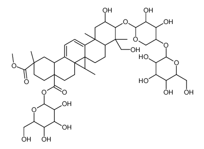 2-O-methyl 4a-O-[3,4,5-trihydroxy-6-(hydroxymethyl)oxan-2-yl] 10-[3,4-dihydroxy-5-[3,4,5-trihydroxy-6-(hydroxymethyl)oxan-2-yl]oxyoxan-2-yl]oxy-11-hydroxy-9-(hydroxymethyl)-2,6a,6b,9,12a-pentamethyl-1,3,4,5,6,7,8,8a,10,11,12,14b-dodecahydropicene-2,4a-dic Structure