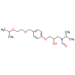 N-(2-羟基-3-(4-((2-异丙氧基乙氧基)甲基)苯氧基)丙基)-N-异丙基甲酰胺结构式
