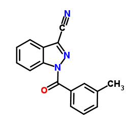 1-(3-Methylbenzoyl)-1H-indazole-3-carbonitrile结构式