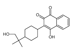 4-hydroxy-3-[4-(1-hydroxy-2-methylpropan-2-yl)cyclohexyl]naphthalene-1,2-dione结构式