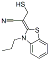 Propanenitrile, 3-mercapto-2-(3-propyl-2(3H)-benzothiazolylidene)- (9CI) structure