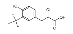 2-Chlor-3-[3-trifluormethyl-4-hydroxy-phenyl-propionsaeure结构式