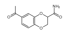 7-acetyl-2,3-dihydro-1,4-benzodioxin-2-carboxylic acid amide结构式