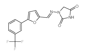 2,4-Imidazolidinedione,1-[[[5-[3-(trifluoromethyl)phenyl]-2-furanyl]methylene]amino]- Structure