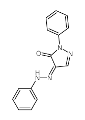 1H-Pyrazole-4,5-dione,1-phenyl-, 4-(2-phenylhydrazone)结构式