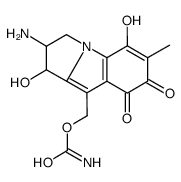 (2-amino-3,8-dihydroxy-7-methyl-5,6-dioxo-2,3-dihydro-1H-pyrrolo[1,2-a]indol-4-yl)methyl carbamate Structure