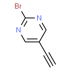 2-Bromo-5-ethynylpyrimidine结构式