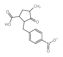 Cyclopentanecarboxylic acid,4-methyl-2-[(4-nitrophenyl)methyl]-3-oxo- Structure