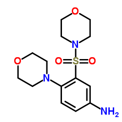 4-吗啉-3-(吗啉磺酰基)苯胺结构式
