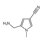 1H-Pyrrole-3-carbonitrile,5-(aminomethyl)-1-methyl-(9CI) structure