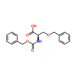 N-苄氧羰基-氧苄基-D-丝氨酸结构式