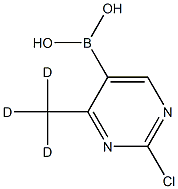 2-Chloro-4-(Methyl-d3)-pyrimidine-5-boronic acid结构式