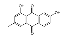 1,7-dihydroxy-3-methylanthracene-9,10-dione Structure