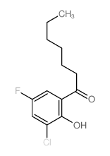 1-Heptanone,1-(3-chloro-5-fluoro-2-hydroxyphenyl)-结构式