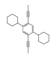 1,4-二环己基-2,5-二-1-丙炔苯结构式
