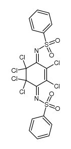 N,N'-(perchlorocyclohex-2-ene-1,4-diylidene)dibenzenesulfonamide Structure
