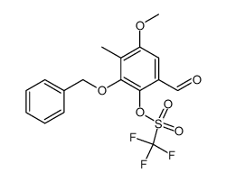 3-benzyloxy-5-methoxy-4-methyl-2-(trifluoromethylsulfonyloxy)benzaldehyde结构式