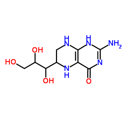 2-amino-6-(1,2,3-trihydroxypropyl)-5,6,7,8-tetrahydro-1H-pteridin-4-one structure