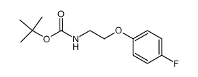 (2-(4-fluorophenoxy)-ethyl)-carbamic acid tert-butyl ester结构式