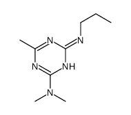 2-N,2-N,6-trimethyl-4-N-propyl-1,3,5-triazine-2,4-diamine结构式
