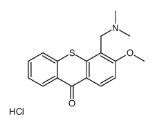 9-Thioxanthenone, 3-methoxy-4-(dimethylaminomethyl)-, hydrochloride结构式