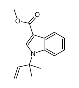 methyl 1-(2-methylbut-3-en-2-yl)indole-3-carboxylate结构式