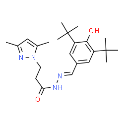 N'-[(E)-(3,5-di-tert-butyl-4-hydroxyphenyl)methylidene]-3-(3,5-dimethyl-1H-pyrazol-1-yl)propanehydrazide Structure