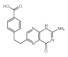 Benzoicacid, 4-[2-(2-amino-3,4-dihydro-4-oxo-6-pteridinyl)ethyl]-结构式