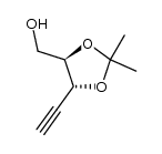 1,2-Dideoxy-3,4-O-(1-methylethylidene)-D-threo-pent-1-ynitol结构式