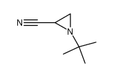 1-tert-butylaziridine-2-carbonitrile结构式