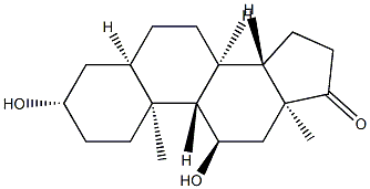 3β,11α-Dihydroxy-5β-androstan-17-one结构式