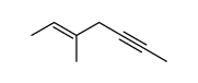 3-methyl-hept-2-en-5-yne结构式