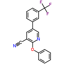 2-Phenoxy-5-[3-(trifluoromethyl)phenyl]nicotinonitrile Structure