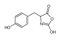 4-[(4-hydroxyphenyl)methyl]oxazolidine-2,5-dione structure