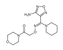 (4-AMINO-1,2,5-OXADIAZOL-3-YL)(PIPERIDIN-1-YL)METHANONE 1-MORPHOLINOCARBONYLMETHYL OXIME Structure