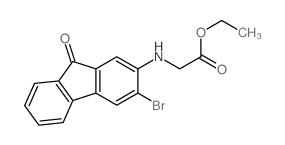 ethyl 2-[(3-bromo-9-oxo-fluoren-2-yl)amino]acetate Structure
