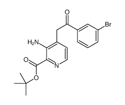 tert-butyl 3-amino-4-[2-(3-bromophenyl)-2-oxoethyl]pyridine-2-carboxylate结构式