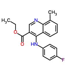ETHYL 4-(4-FLUOROANILINO)-8-METHYL-3-QUINOLINECARBOXYLATE Structure