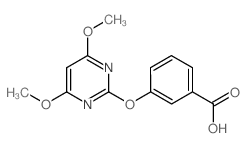 3-[(4,6-甲氧基嘧啶-2-基)氧基]苯甲酸结构式