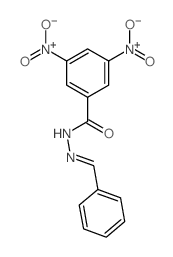 Benzoic acid,3,5-dinitro-, 2-(phenylmethylene)hydrazide Structure