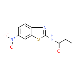 N-(6-nitro-1,3-benzothiazol-2-yl)propanamide结构式