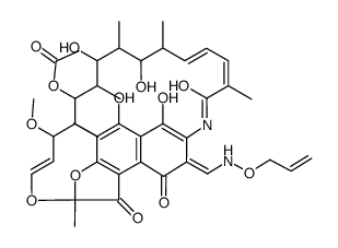 3-Formylrifamycin SV O-allyloxime结构式