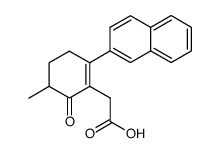 (+/-)-(2-Oxo-3-methyl-6-(naphthyl-(2))-cyclohexen-(6)-yl)-essigsaeure Structure
