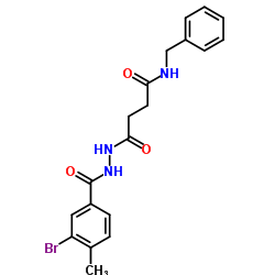 N-Benzyl-4-[2-(3-bromo-4-methylbenzoyl)hydrazino]-4-oxobutanamide结构式