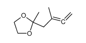 2-methyl-2-(2-methyl-buta-2,3-dienyl)-[1,3]dioxolane Structure