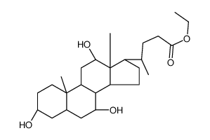ethyl (4R)-4-[(3R,5S,7R,8R,9S,10S,12S,13R,14S,17R)-3,7,12-trihydroxy-10,13-dimethyl-2,3,4,5,6,7,8,9,11,12,14,15,16,17-tetradecahydro-1H-cyclopenta[a]phenanthren-17-yl]pentanoate结构式