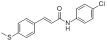 (E)-N-(4-CHLOROPHENYL)-3-[4-(METHYLSULFANYL)PHENYL]-2-PROPENAMIDE结构式