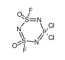 5,5-Dichloro-1,3-difluoro-5,5-dihydro-1H,3H-1,3,2,4,6,5-dithiatriazaphosphorine 1,3-dioxide Structure