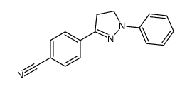 4-(2-phenyl-3,4-dihydropyrazol-5-yl)benzonitrile Structure