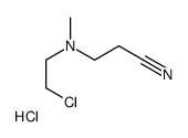 3-[2-chloroethyl(methyl)amino]propanenitrile,hydrochloride Structure